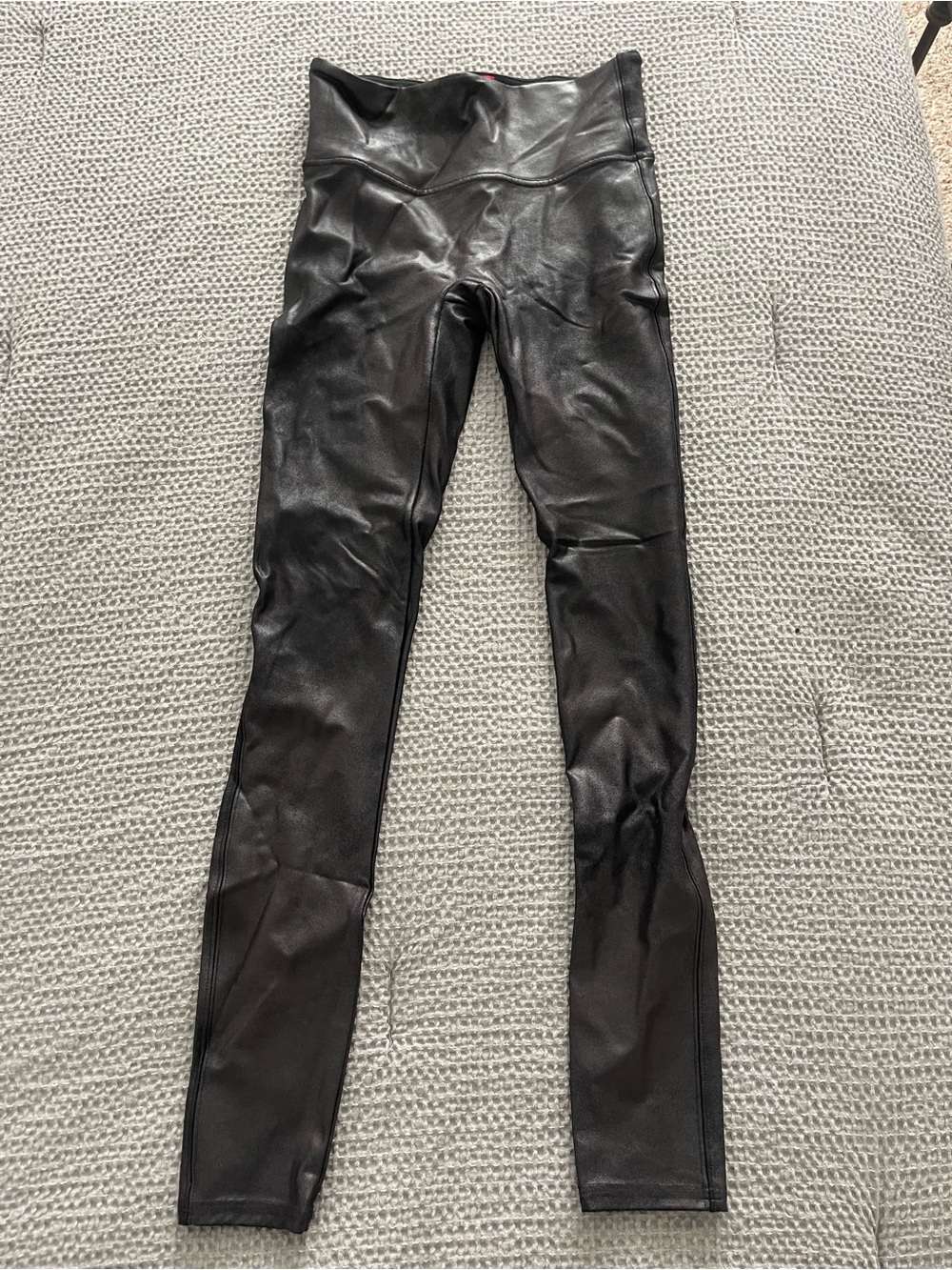SPANX Faux Leather Black High-Rise Jeggings